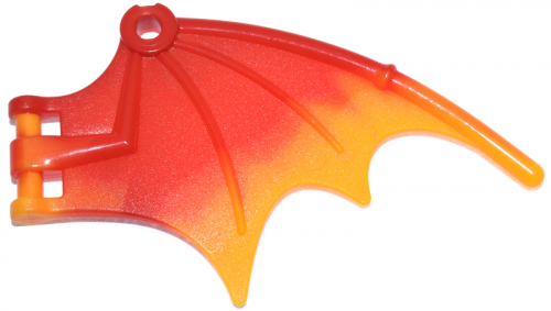 LEGO Wing W. 3.2 Shaft No.2 Röd/Orange R0695-6584345