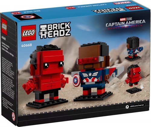 LEGO BrickHeadZ Captain America och Red Hulk figurer 40668