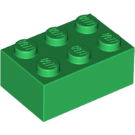 LEGO Grön Brick 2X3 4109674-B41