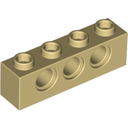 LEGO Technic Brick 1x4 W. 3 Holes Beige T1188-4234365