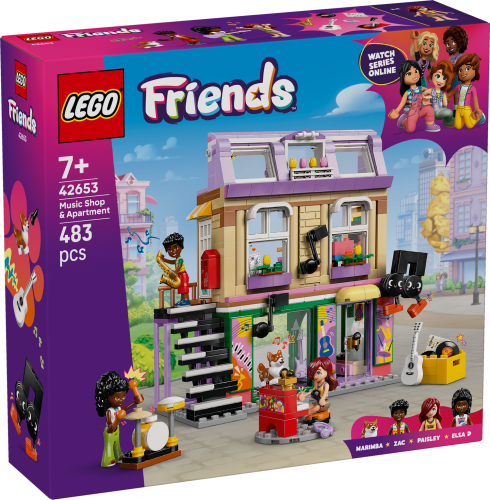 LEGO Friends Musikaffär och lägenhet 42653