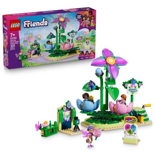 LEGO Friends Snurrande tekoppskarusell med blom och älvtema 42702