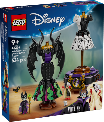 LEGO Disney Maleficents och Cruella De Vils klänningar 43262