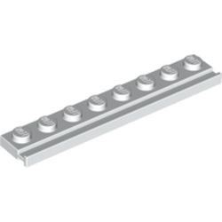 LEGO Plate 1x8 With Rail Vit B1537-4501853