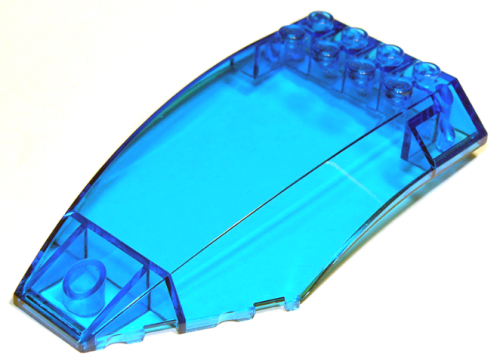 LEGO Shell 6x10x2 W. Bow/Angle PC Transparent Blå B4032-6507927