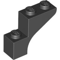 LEGO Brick W. Bow 1x3x2 Svart B0613-4581280