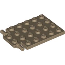 LEGO Plate 4x5 W. Shaft Ø3.2 Mörkbeige 4595712-B3107 | Lego | Bra Leksaker