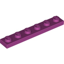 LEGO Plate 1x6 Magenta B0728-4654105