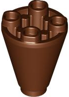 LEGO Nose Cone 2x2x2 Inverted Rödbrun B1637-6011008