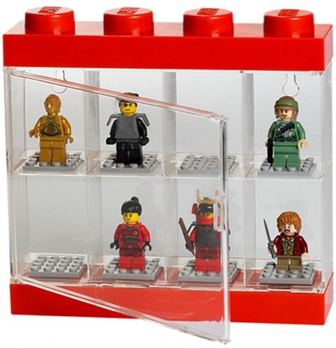 LEGO Minifigure Display Case 8 Röd 40650001