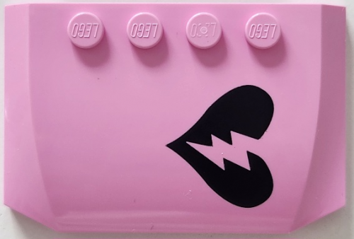 LEGO Plate 4x6x2/3 Brustet Hjärta Rosa R1596-6551351 | Lego | Bra Leksaker