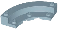 LEGO Brick 5x5 1/4 Circle Sandblå B2089-6602215