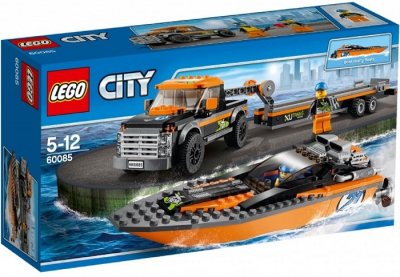 LEGO City Fyrhjulsdriven bil med motorbåt 60085