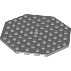 LEGO Plate Octagonal 10x10 Ljusgr&aring; B3837-6034493