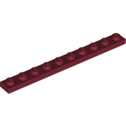 LEGO Plate 1x10 Mörkröd 6037995-B2070 | Lego | Bra Leksaker