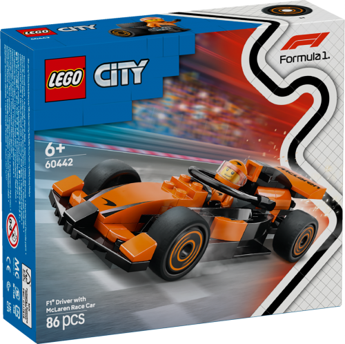 LEGO City F1 förare med McLaren racerbil 60442