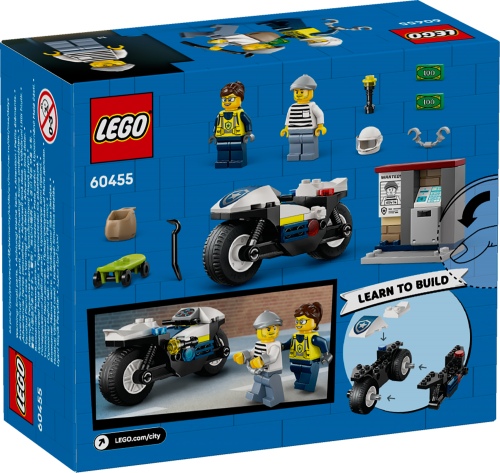 LEGO City 4+ Polisens motorcykeljakt 60455