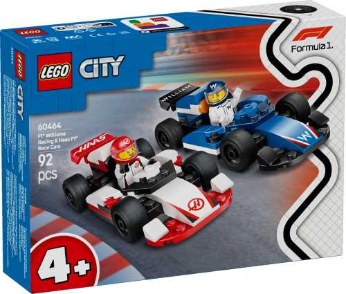LEGO City 4+ F1 Williams Racing och Haas F1 racerbilar 60464