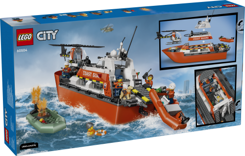 LEGO City Kustbevakningens räddningsbåt och helikopter 60504