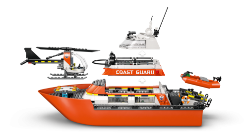 LEGO City Kustbevakningens räddningsbåt och helikopter 60504