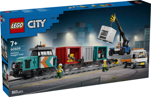 LEGO City Hamntransporttåg med kran och lastbil 60509