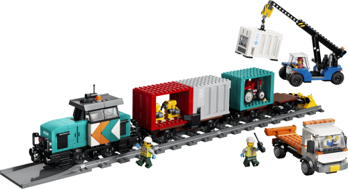 LEGO City Hamntransporttåg med kran och lastbil 60509