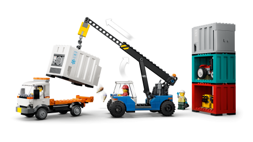 LEGO City Hamntransporttåg med kran och lastbil 60509
