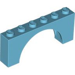 LEGO Brick W. Inside Bow 1x6x2 Medium Azur B0778-6059179