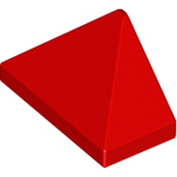 LEGO End Ridged Tile 1x2/45° Röd B2010-6075074