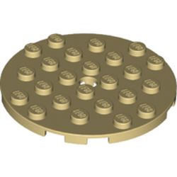 LEGO Plate 6x6 Round W. Tube Snap Beige 6093862-B2990 | Lego | Bra Leksaker