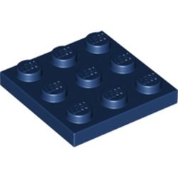 LEGO Plate 3x3 Mörkblå B3555-6135597
