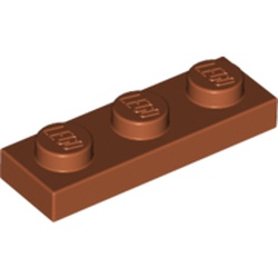 LEGO Plate 1x3 Mörkorange B1704-6186007
