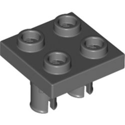 LEGO Plate 2x2 Inv. W. Snap Mörkgrå 6284702-B2169 | Lego | Bra Leksaker