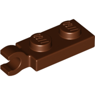 LEGO Plate 1x2 W. Vertical Holder Rödbrun B1518-6338135