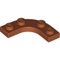 LEGO Plate 3x3 1/4 Circle W. Cut Out Mörkorange B1564-6339915