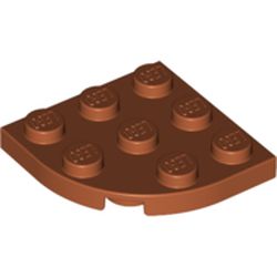 LEGO Plate 3x3 1/4 Circle Mörkorange B1420-6359697
