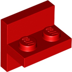 LEGO Plate 1x2/2x2 W. Vertical Tube Röd B0368-6393287