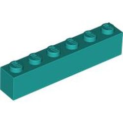 LEGO Brick 1x6 Blågrön B3932-6396079