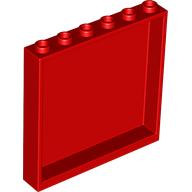 LEGO Wall Element 1x6x5 Röd B2204-6433222