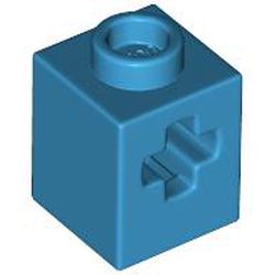 LEGO Technic Brick 1x1 With Cross Hole Mörk Azur T1163-6446031