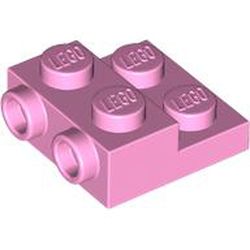 LEGO Plate 2x2x2/3 W. 2 Hor. Knobs Rosa B0749-6470181