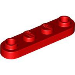 LEGO Plate 1x4 Rounded Röd B0374-6480856