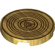 LEGO Tile 3x3 Circle C-P3O No.42 Guld R1578-6488480