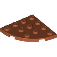 LEGO Plate 4x4 1/4 Circle Mörkorange B1421-6489202