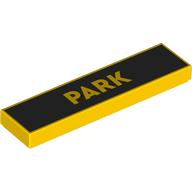 LEGO Flat Tile 1x4 Park No.215 Gul R1603-6495156