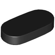 LEGO Tile 1x2 1/2 Circle Svart 6507792-B2270 | Lego | Bra Leksaker
