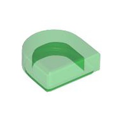 LEGO Flat Tile 1x1 1/2 Circle Transparent Gr&ouml;n B0727-6507961