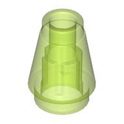 LEGO Nose Cone 1x1 Transparent Ljusgr&ouml;n B0491-6514024