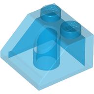 LEGO Roof Tile 2x2/45° Transparent Blå B1382-6514101