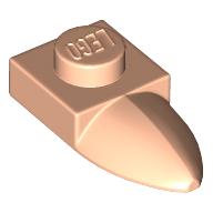 LEGO Plate 1x1 W. Tooth Ljus Nougat R1360-6525786